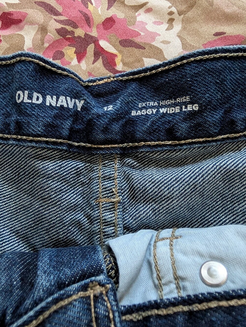 NWT Old Navy Hi Waist Baggy Wide Leg Jeans Sz 12. Skate, Hip Hop, Streetwear